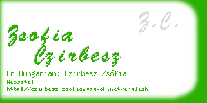 zsofia czirbesz business card
